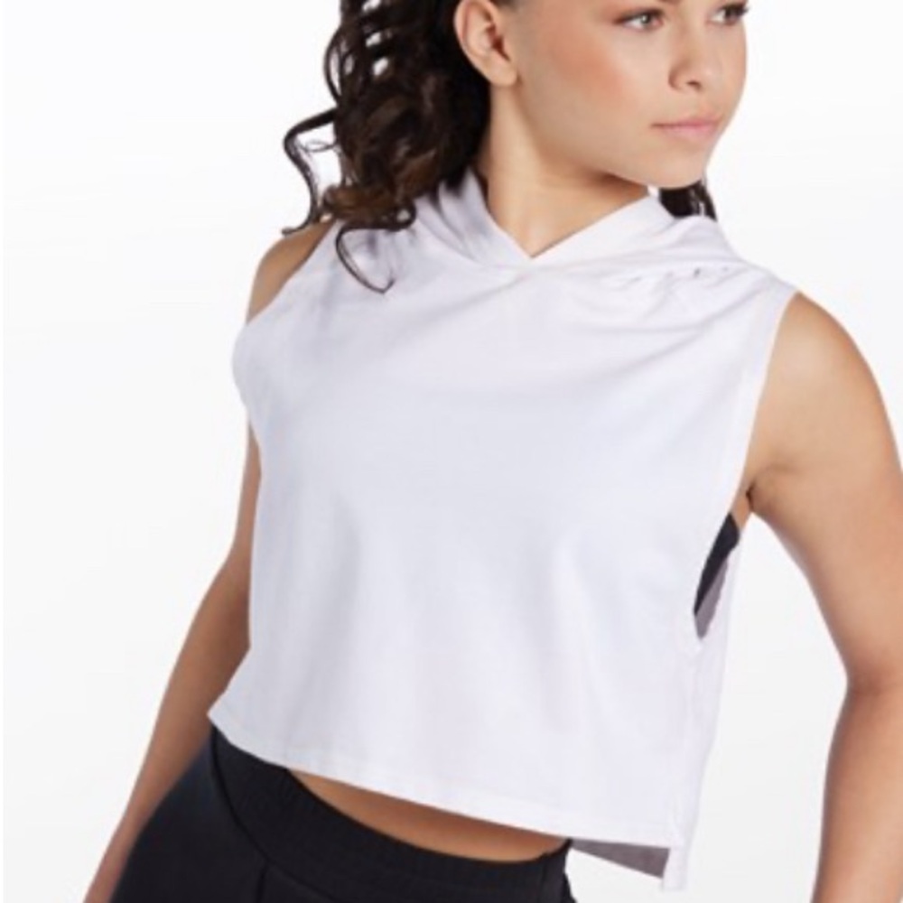 Hooded sleeveless crop top